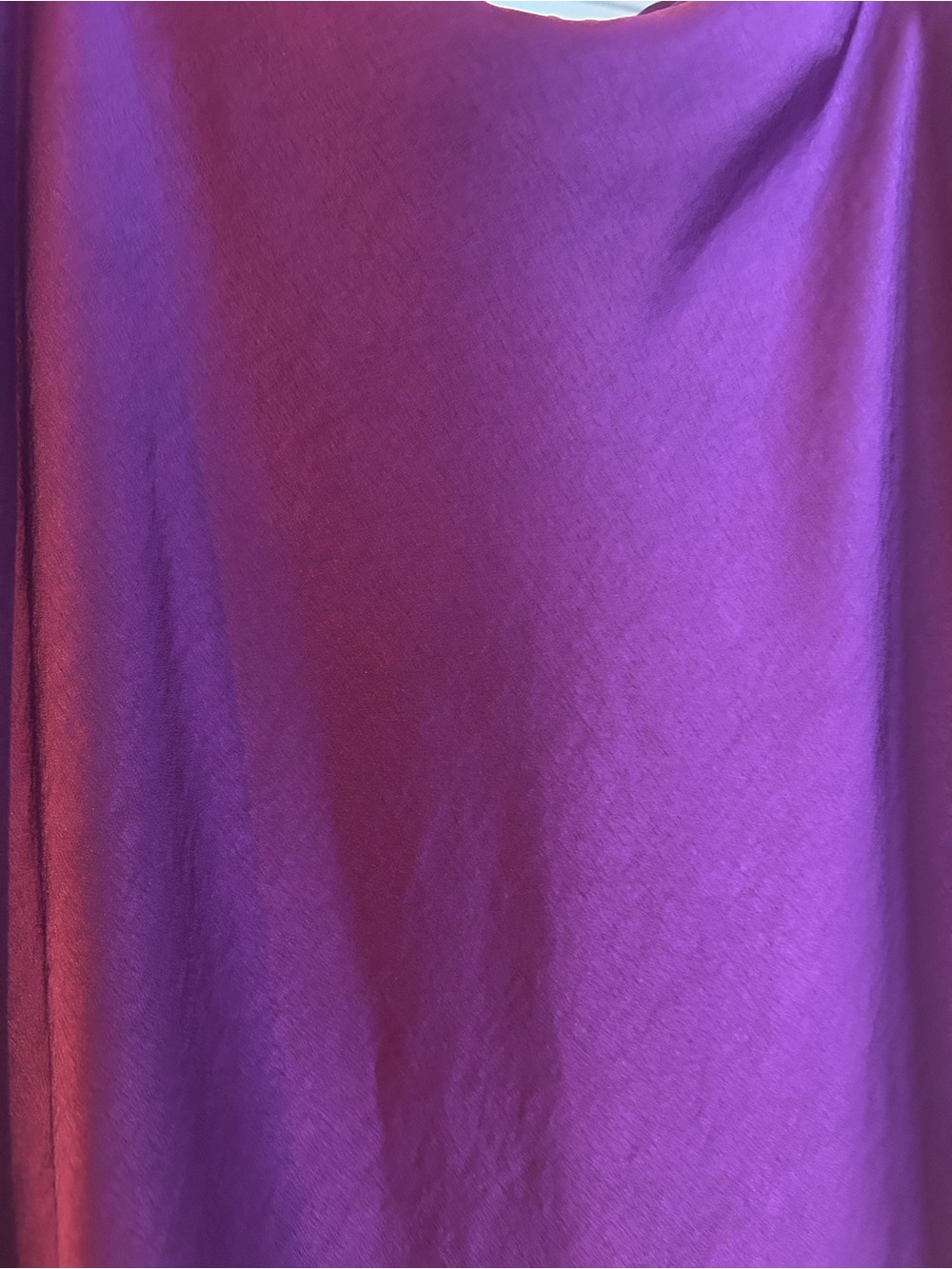 Sézane Silk A-Line Midi Skirt in Deep Magenta - Picture 5 of 9